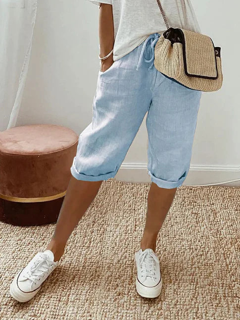 Kassandra Women's Lightweight Pants – High Waist Flowing Pants with Airy and Comfortable Cut