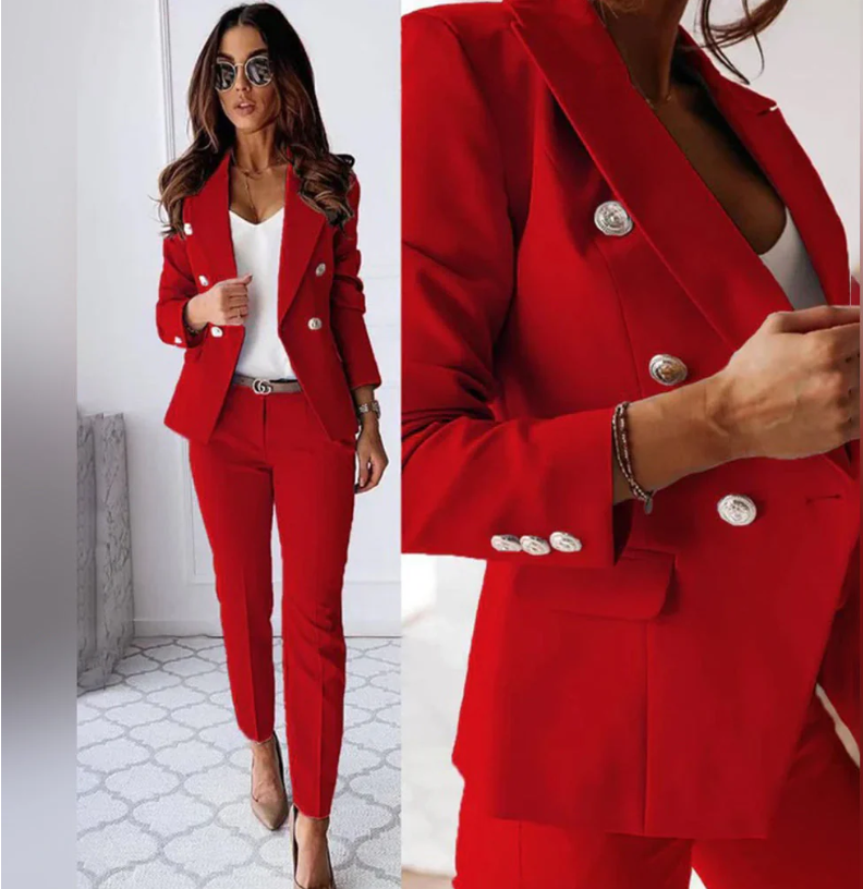 Elisea Women's Tailor – Chic & Elegant 2-Piece Set for Professional Outfits