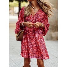Blessy Bohemian Dress Woman – Long Fluid Dress with Light Sleeves & Casual Summer Style