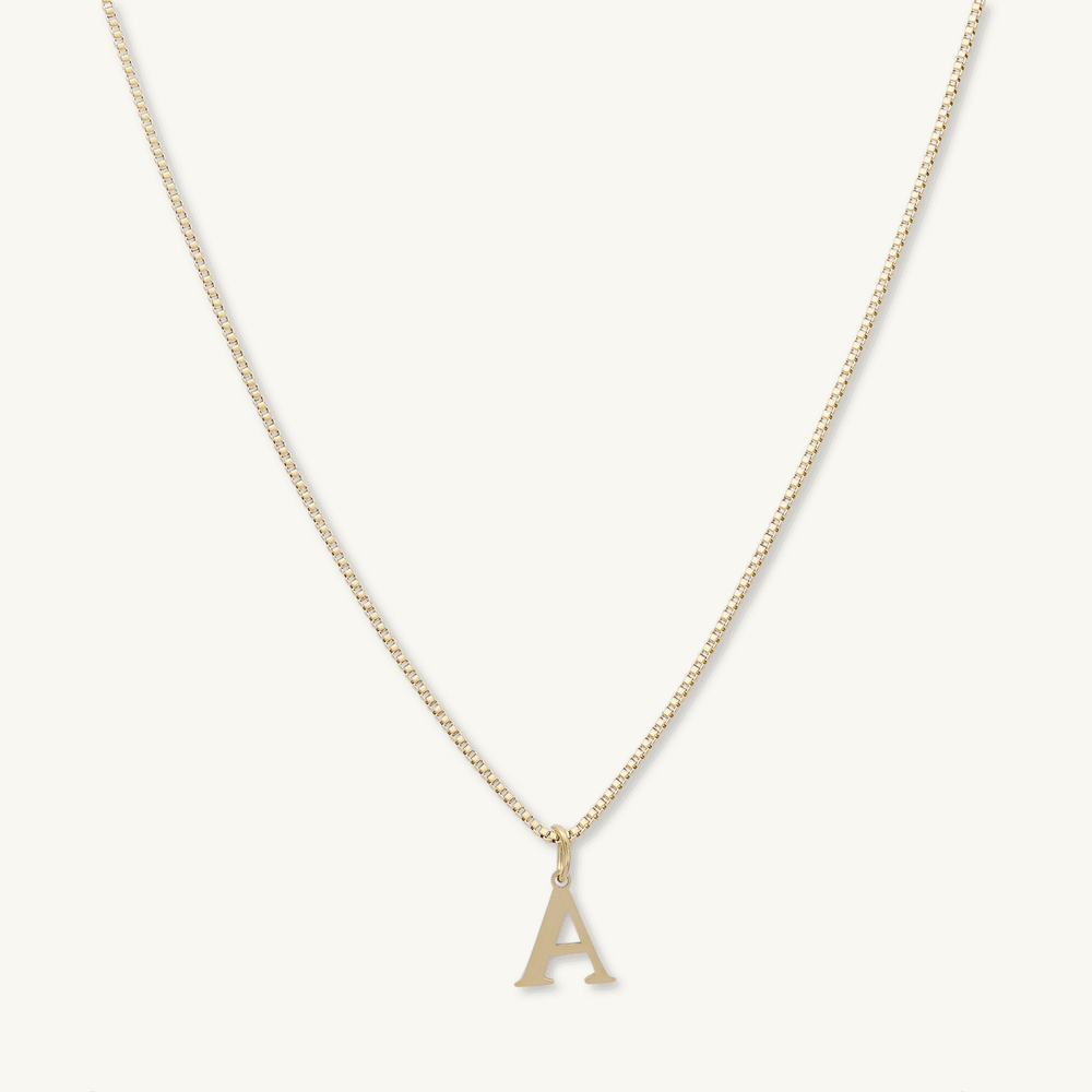 Script Initial Letter Chain Necklace