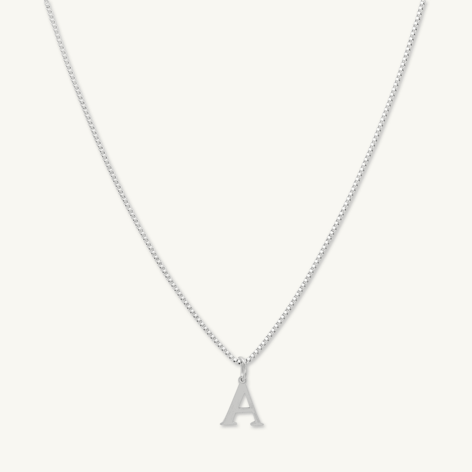 Script Initial Letter Chain Necklace