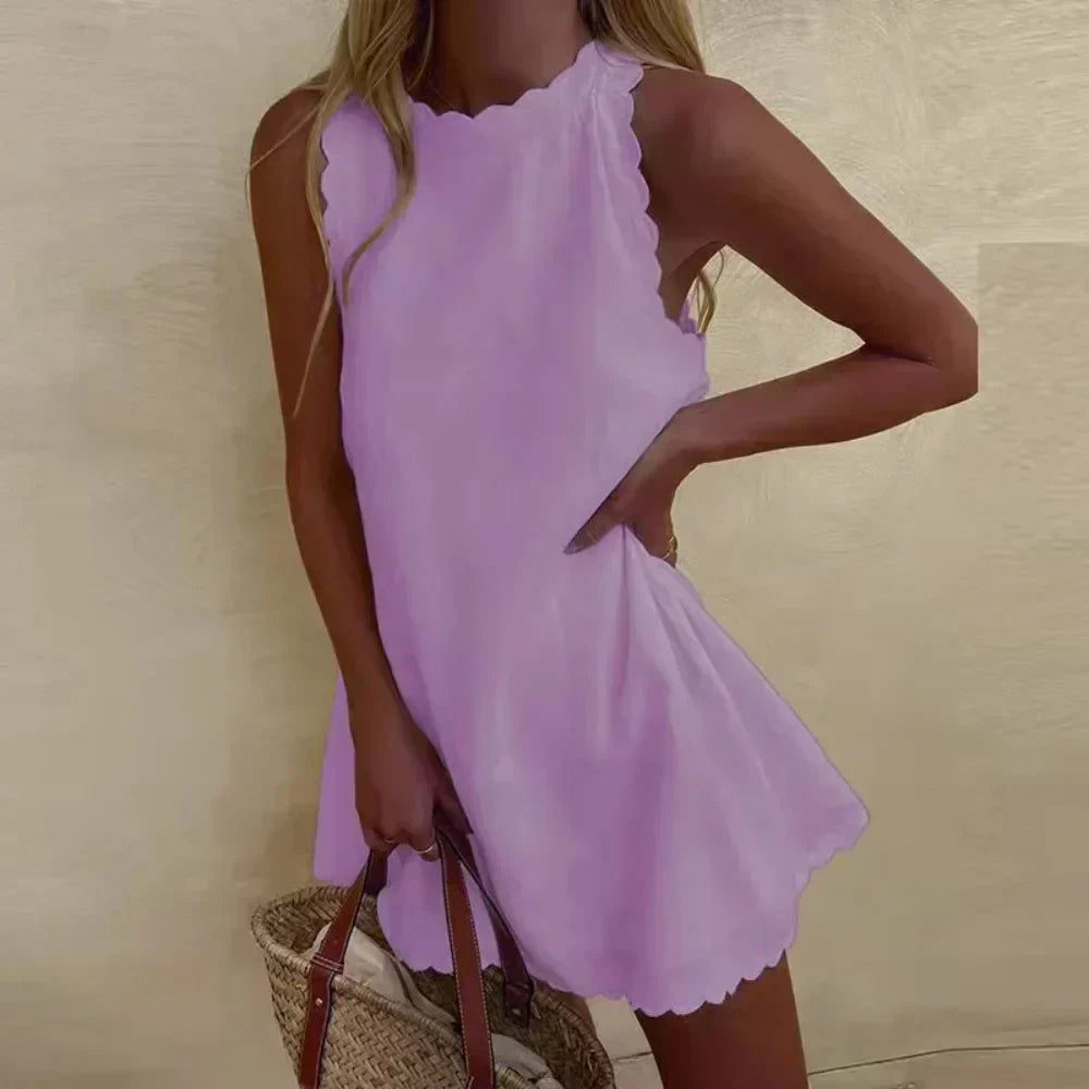 Short Summer Dress Women Odalys – Lightweight Sleeveless Design for Casual and Beach Outfits