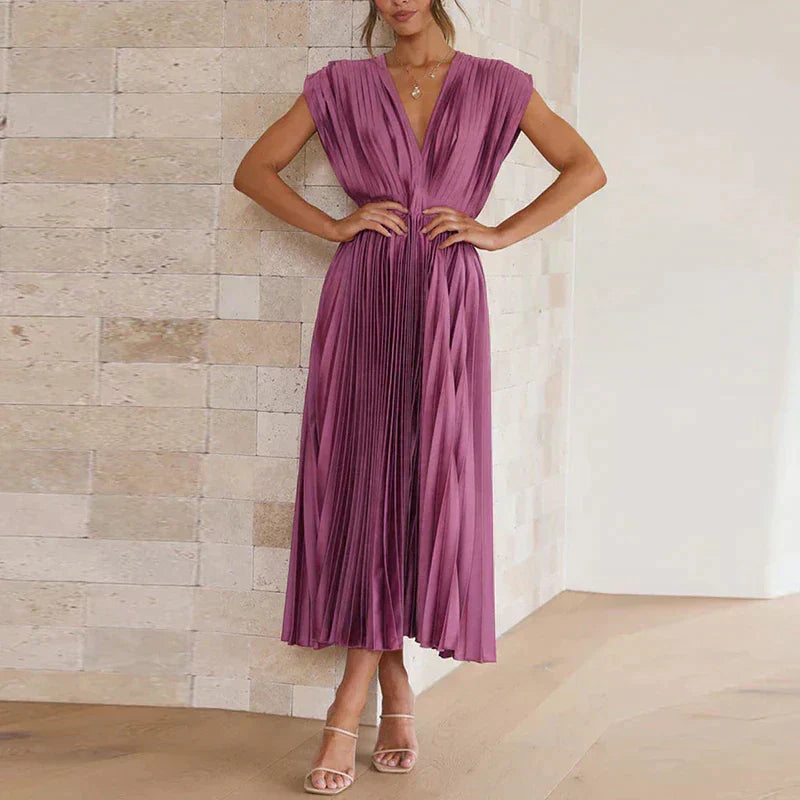 Denise Pleated Robe Woman – Timeless Elegance & Sophisticated Texture, Multiple Colors