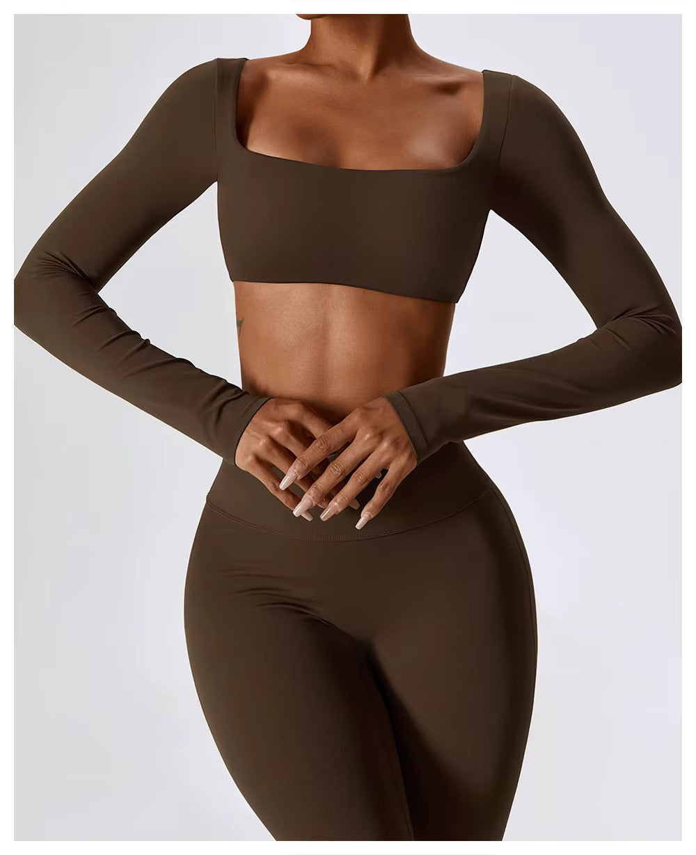 Leila Women's Sports Set – Breathable Yoga & Fitness Outfit with Flared Leggings & Fitted Top