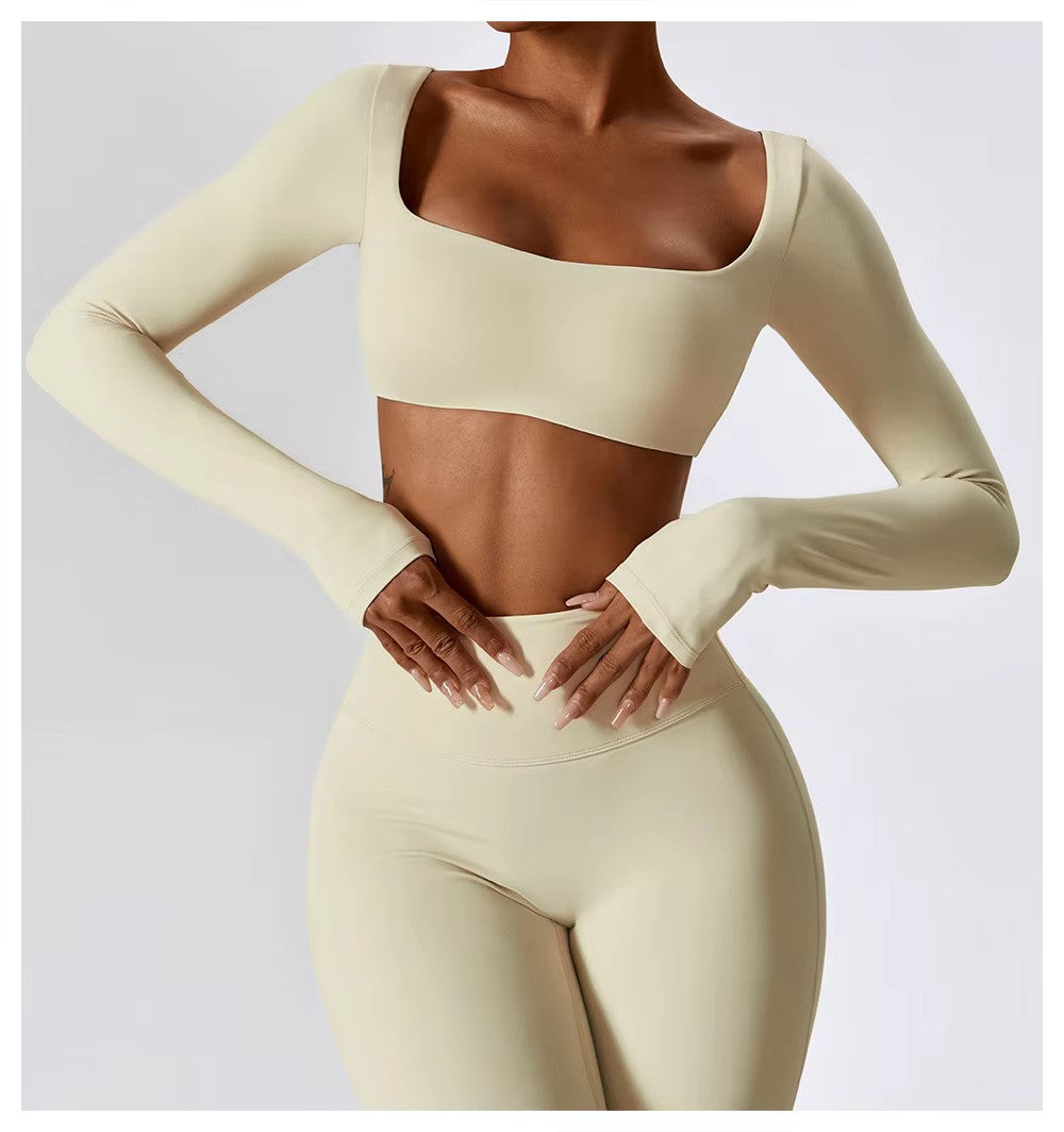 Leila Women's Sports Set – Breathable Yoga & Fitness Outfit with Flared Leggings & Fitted Top