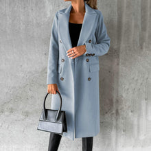 Georgia Long Coat in Mixed Wool for Women – Elegant Design with Notched Lapels in Classic Winter Colors