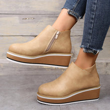 Felise Women's Ankle Boots – Elegant Platform Sole Boots with Zipper, Comfortable and Durable