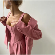 Sophie – Women's Three-Piece Set: Elegant Blazer, Structured Corset & High-Waisted Pants for a Chic Business Look