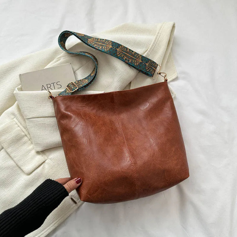 Zaria Sac Femme – Elegant Vintage Authentic Leather Shoulder Bag