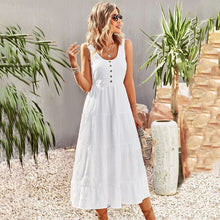 Bohemian Summer Dress for Women Isla – Loose Long Dress with Handmade Details & Feminine Look