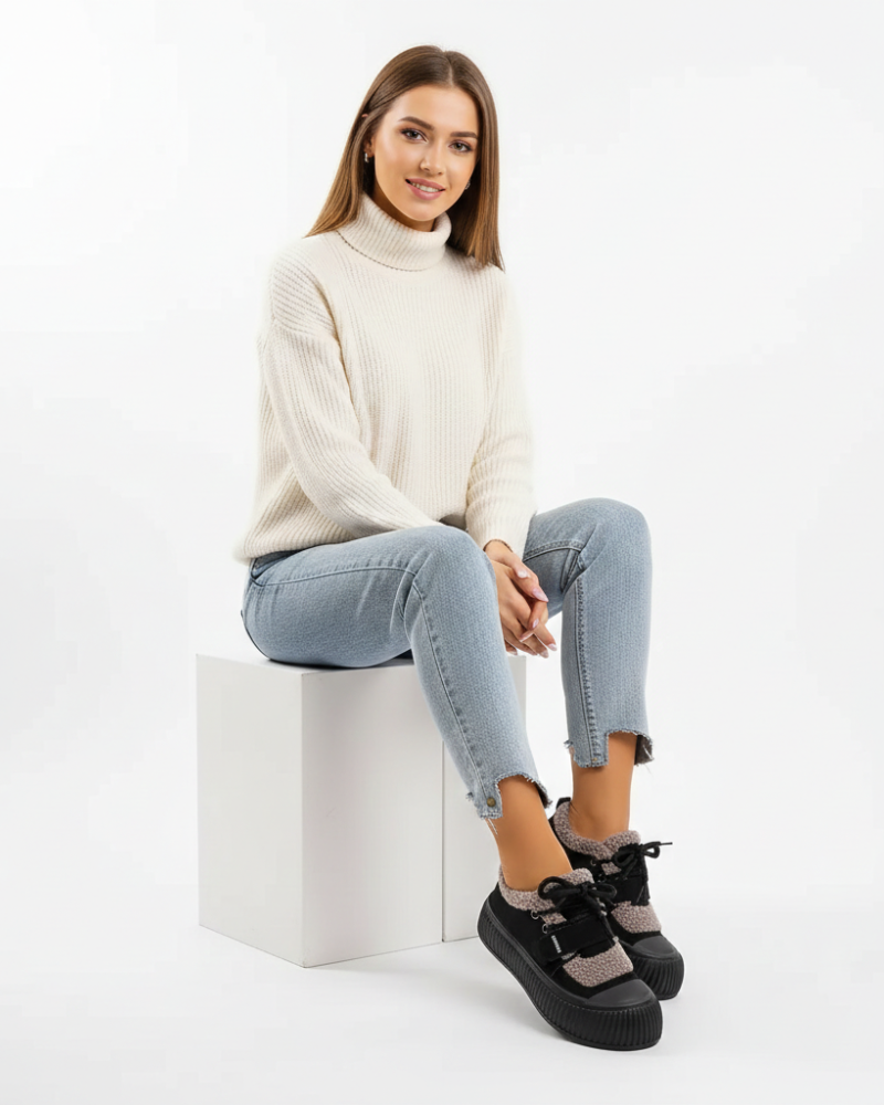 Amelia High Winter Boots for Women – Plush Lining & Warm Non-Slip Sole