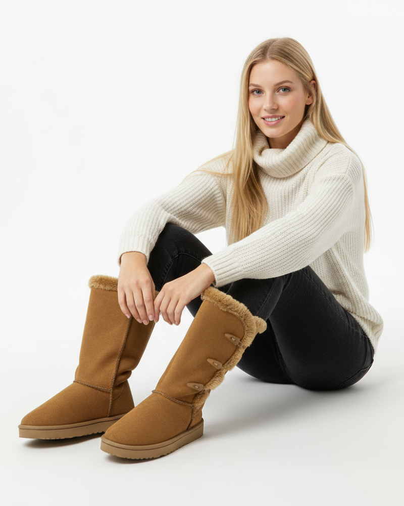 Emily Women's Winter Boots – Warm Comfortable Shoes with Soft Lining & Non-Slip Sole