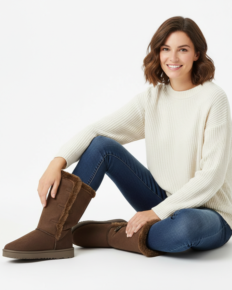 Emily Women's Winter Boots – Warm Comfortable Shoes with Soft Lining & Non-Slip Sole