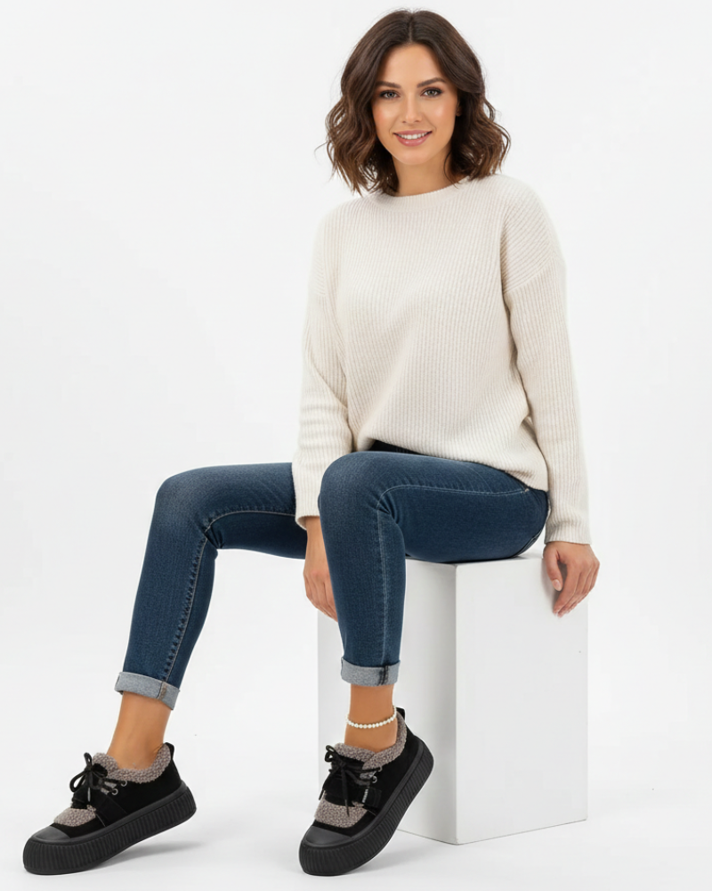 Amelia High Winter Boots for Women – Plush Lining & Warm Non-Slip Sole