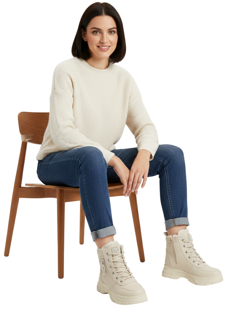 Haimee Comfortable Women's Ankle Boots – Warm Lining, Non-Slip Sole & Elegant Cut