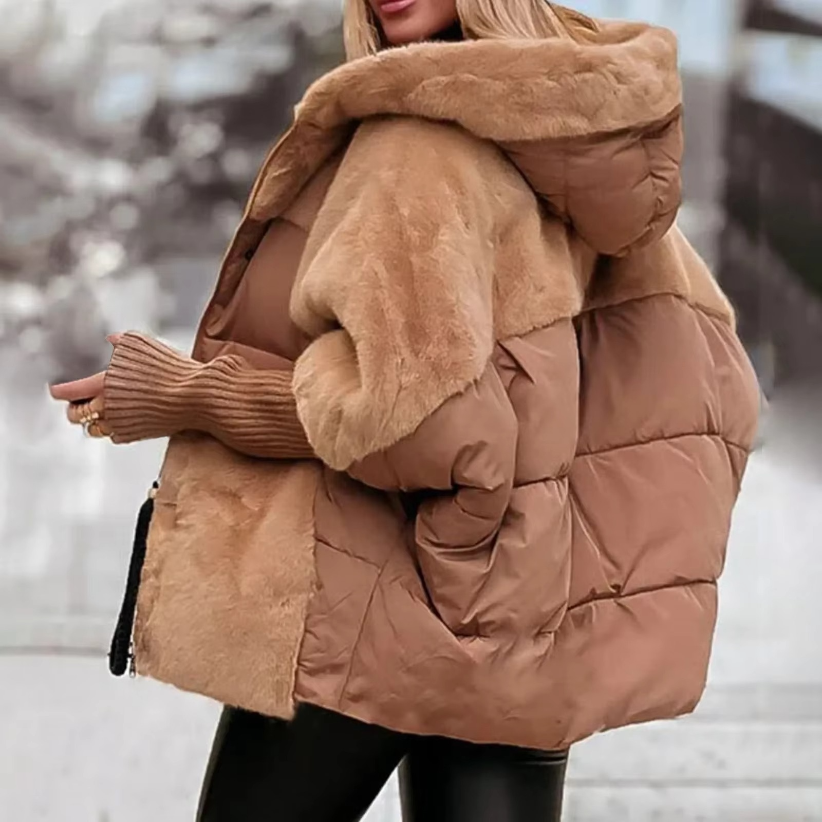 Sapphire Women's Winter Coat – Warm Solid Color Jacket with Comfortable and Elegant Fit