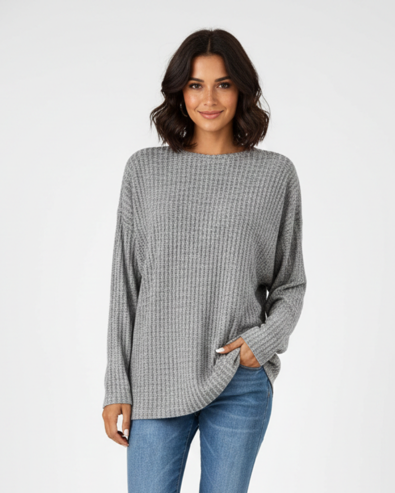 Jamily Classic Women's Sweater with Long Sleeves – Comfortable Casual Sweater with Timeless Style