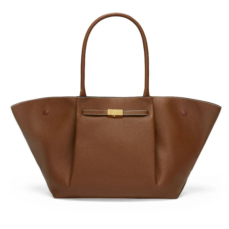 Celestina Women's Handbag – Elegant in Durable Vegan Leather with Golden Clasp and Large Space
