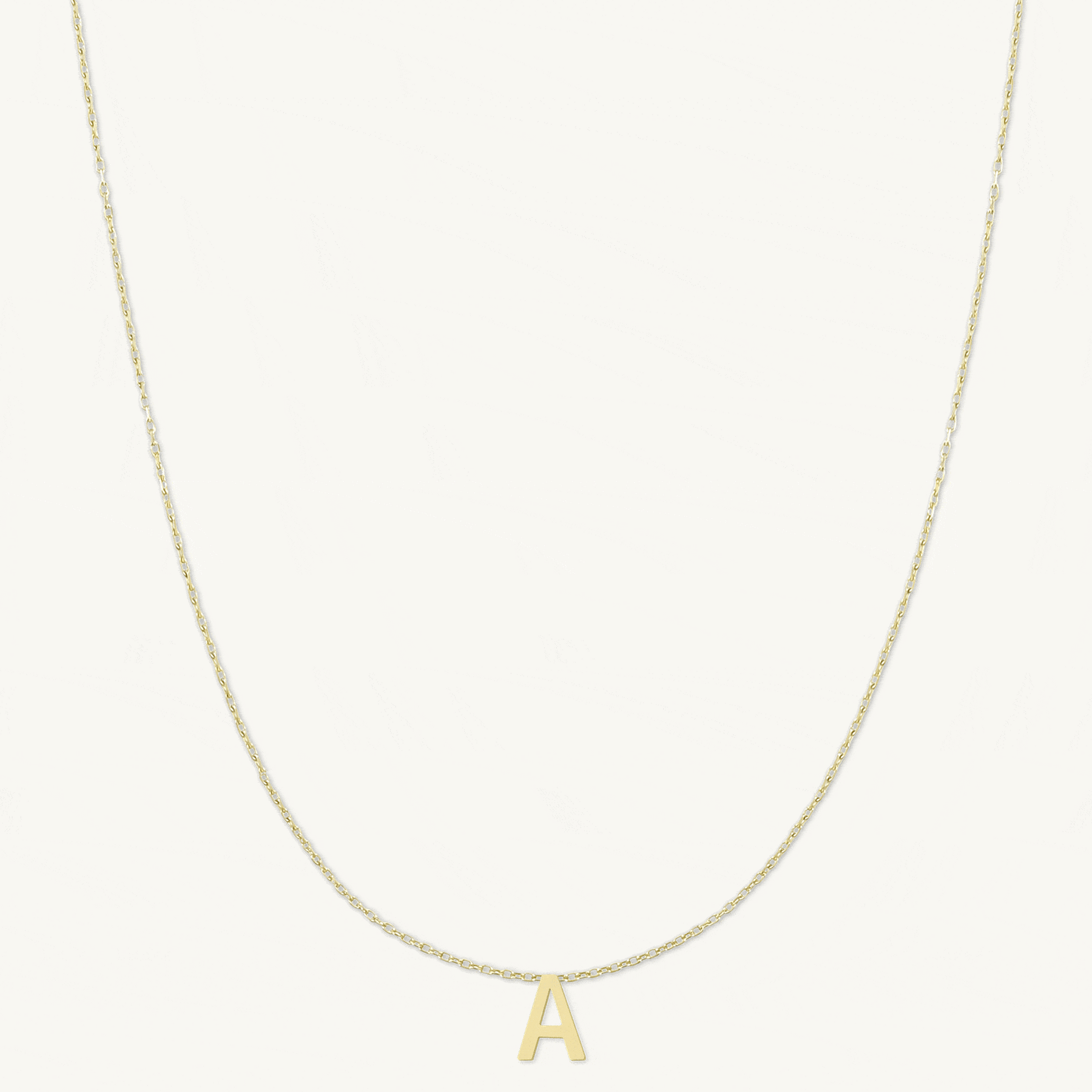 The Original A-Z Initial Letter Necklace Gold