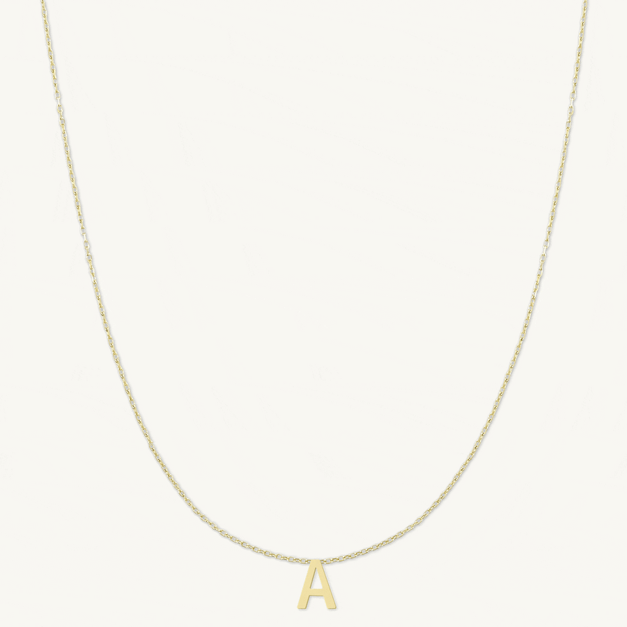 The Original A-Z Initial Letter Necklace Gold