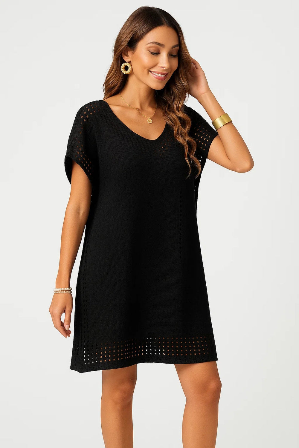 Laney Beach Tunic – Lightweight Openwork Design and Casual Style
