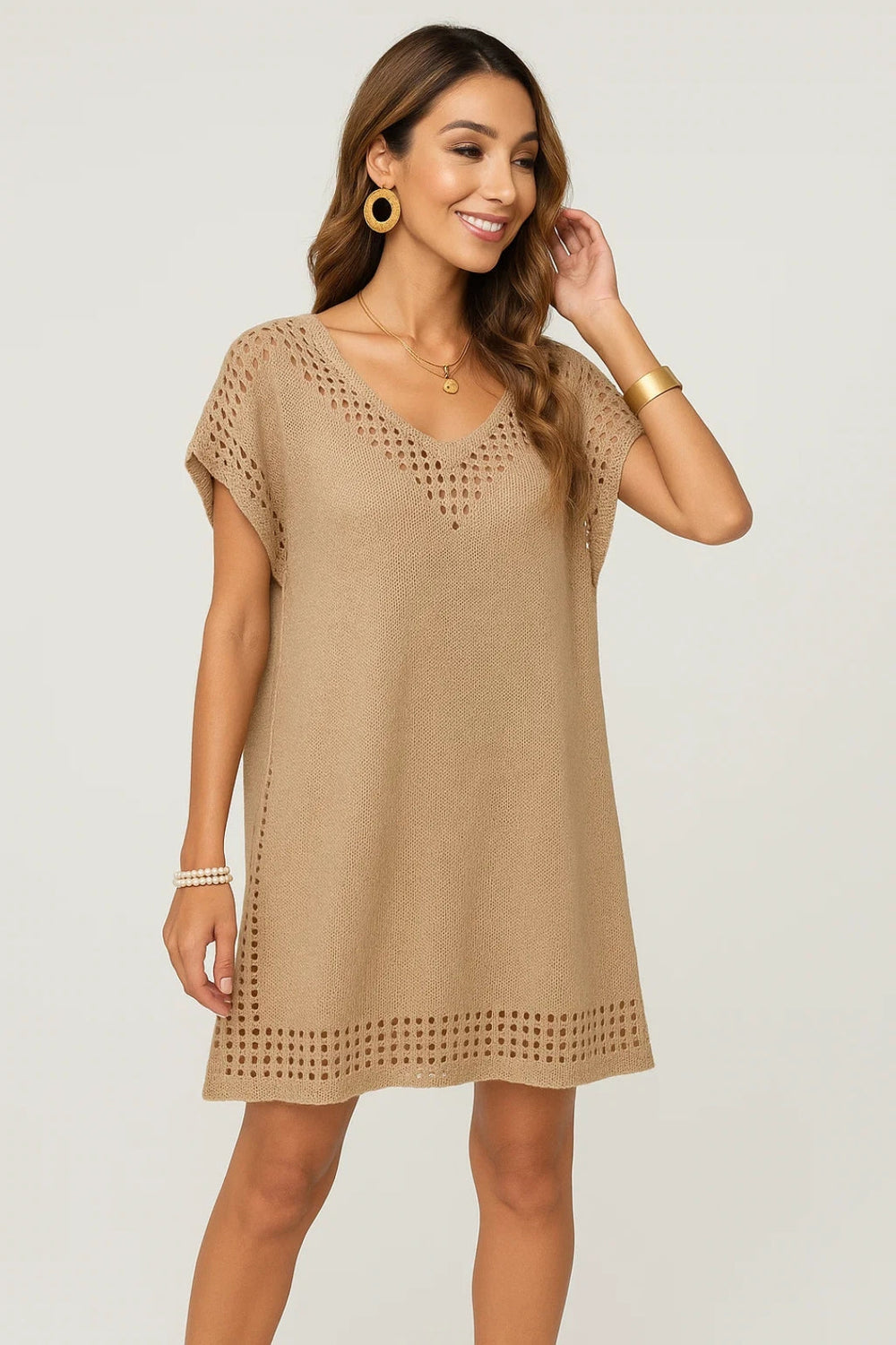 Laney Beach Tunic – Lightweight Openwork Design and Casual Style