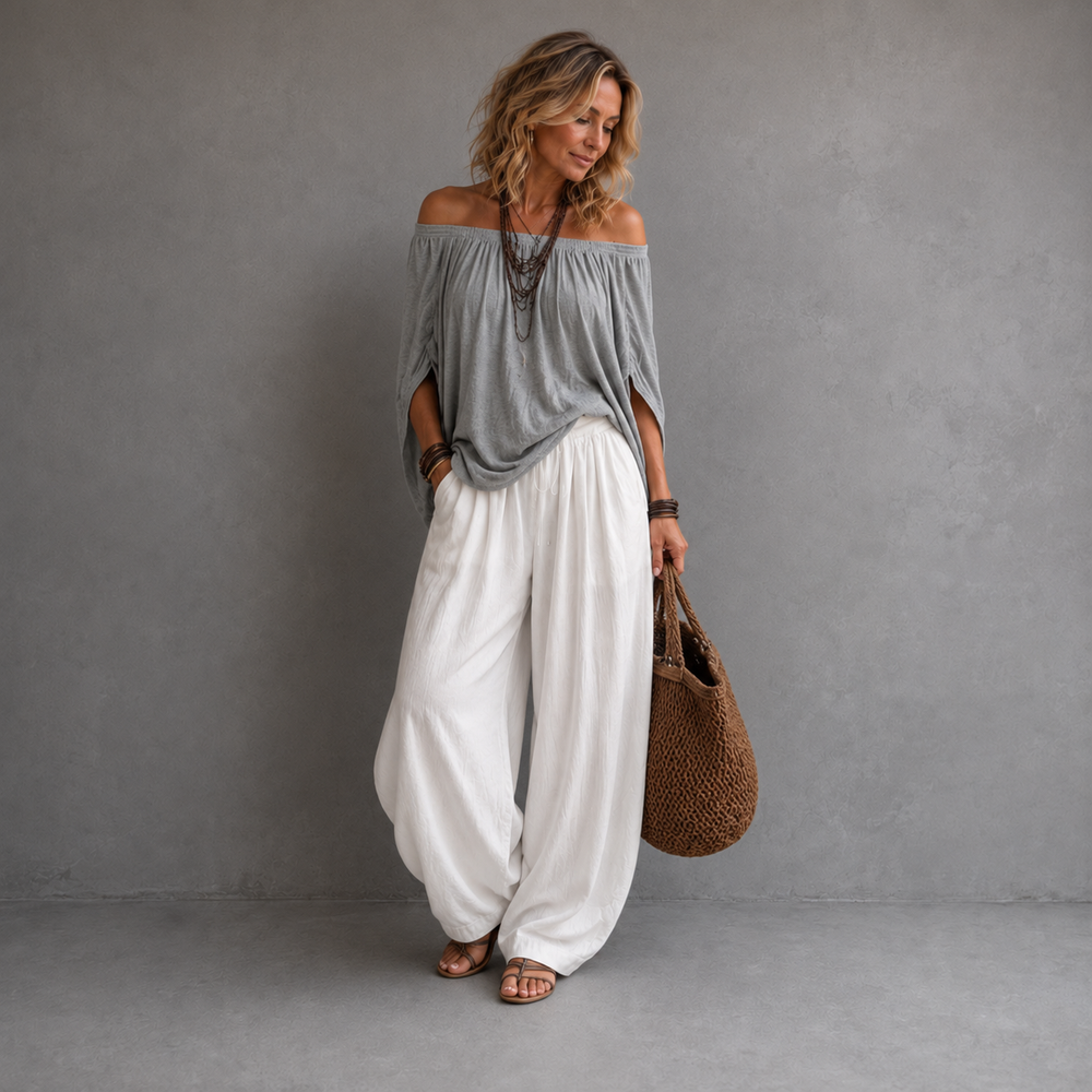 Mariana™ Off-Shoulder Top & Loose Pants Set