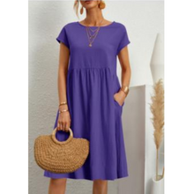 Summer Dress Women Aria – Comfortable Empire Dress with Pockets & Light Short Sleeves