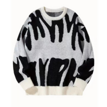 Monica Pull Woman – Graphic Black & White, Abstract Pattern in Modern Style