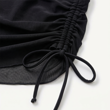 Marella – High Waist Mesh Bikini Set with Ruched Skirt Bottom