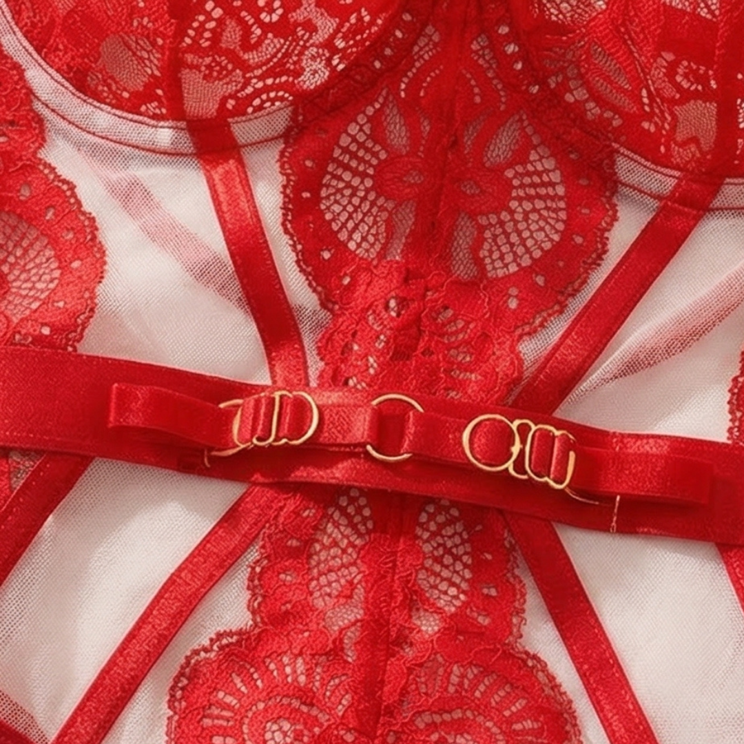 Velaire – 4-Piece Structured Lace Lingerie Set