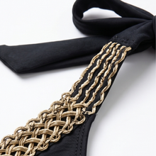 Soléra – Woven Chain-Trim High-Waist Bikini
