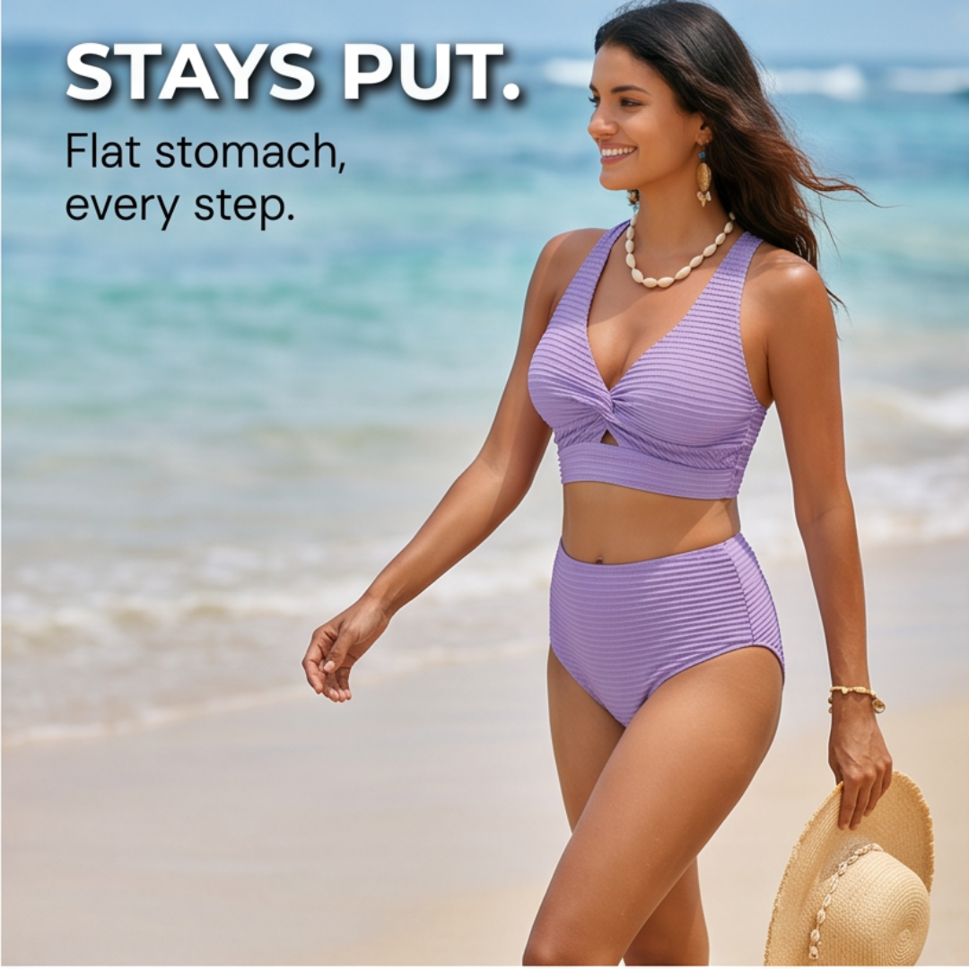 Mara – Women's Ribbed Shaping Bikini with Coverage