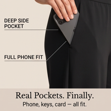 Lunavia – Women's Wide-Leg Tulip-Hem Capri Pants with Pockets