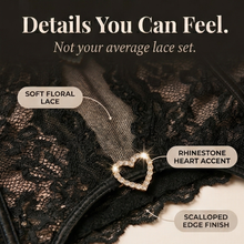 Velaire – Women's Floral Lace Bodysuit Set with Garter Belt and Stockings