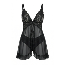 Lunaire – Women's Floral Lace Babydoll Nightgown