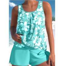 Tankini Woman Adalina – Swimsuit with Floral Print with Shorts & Comfortable Sleeveless Cut