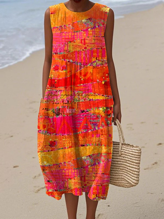 Faya™ Sunset Midi Dress