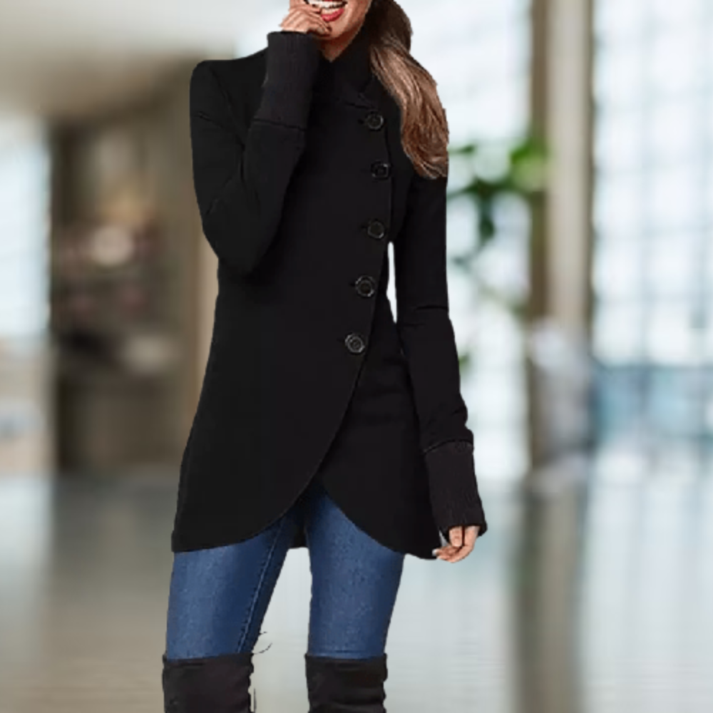 Cindi Women's Coat – Asymmetric Winter Warm & Elegant Coat for Daily Comfort