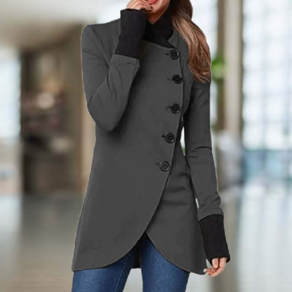 Cindi Women's Coat – Asymmetric Winter Warm & Elegant Coat for Daily Comfort