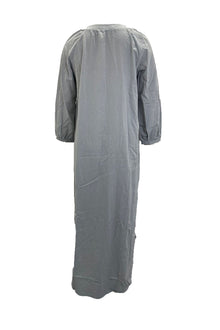 Dress Woman Veanna – Elegant Long Sleeve Dress with V Neck & Buttoning