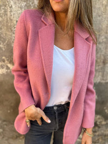 Valentina Women's Coat – Long Warm Elegant Modern Cut Mixed Wool Coat