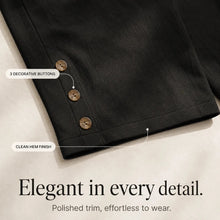 Velora – Plus Size Elastic Waist Capri Pants with Side Button Detail