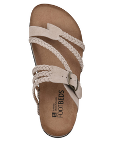 Vessa Women's Sandals – Braided Thong with Molded Comfort Sole & Adjustable Buckle