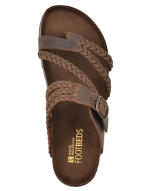 Vessa Women's Sandals – Braided Thong with Molded Comfort Sole & Adjustable Buckle