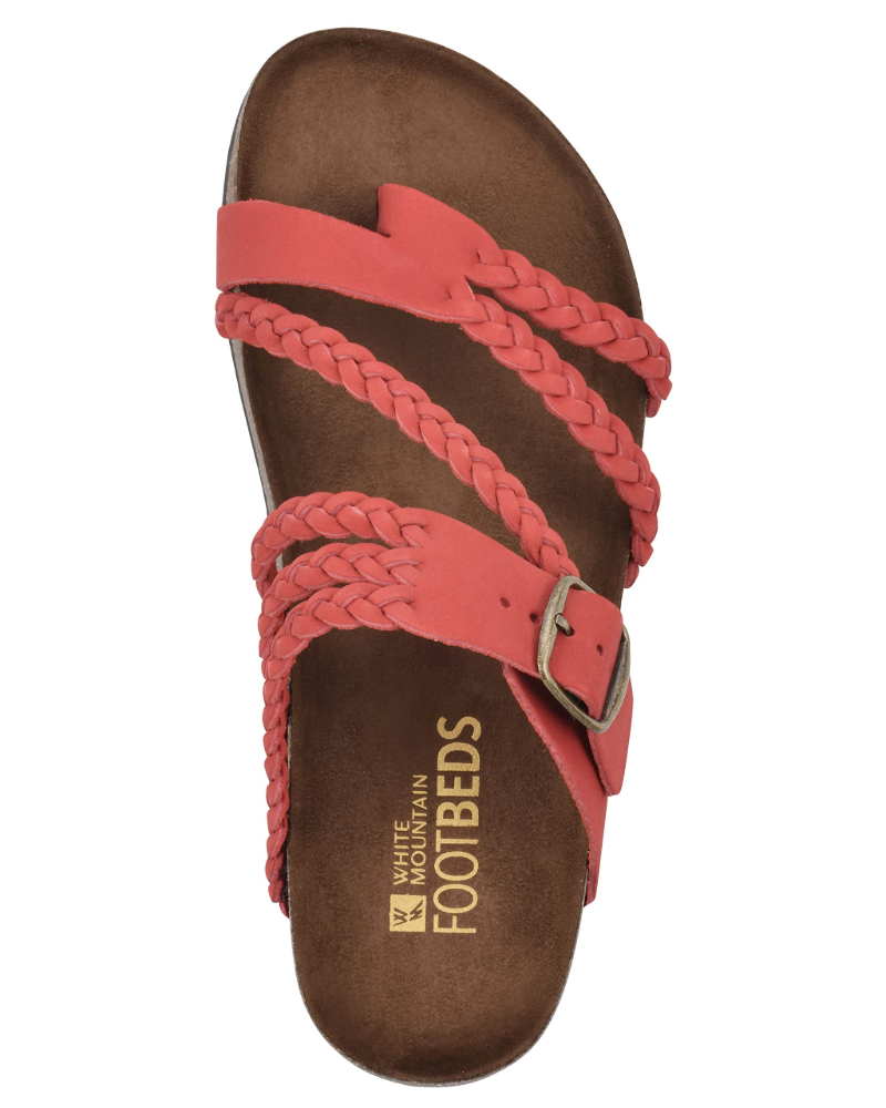 Vessa Women's Sandals – Braided Thong with Molded Comfort Sole & Adjustable Buckle