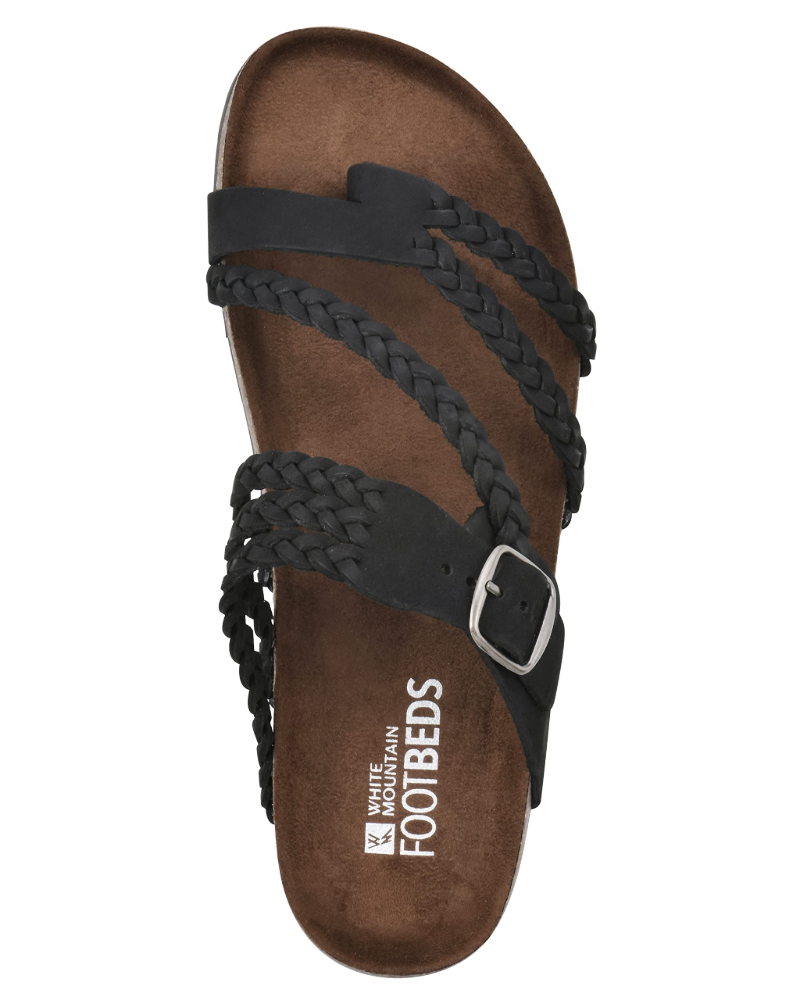 Vessa Women's Sandals – Braided Thong with Molded Comfort Sole & Adjustable Buckle