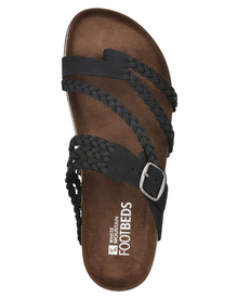 Vessa Women's Sandals – Braided Thong with Molded Comfort Sole & Adjustable Buckle