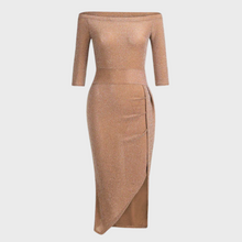 Vilja Sequin Dress for Women – Long Dress with Short Sleeves and Shiny Details for Festive Occasions