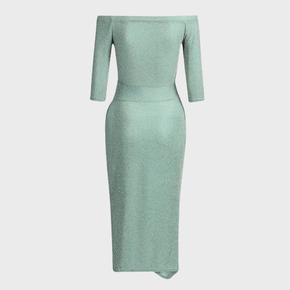 Vilja Sequin Dress for Women – Long Dress with Short Sleeves and Shiny Details for Festive Occasions